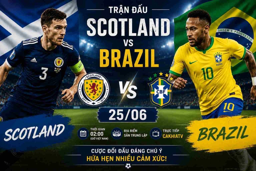 Trận Scotland vs Brazil 25/06